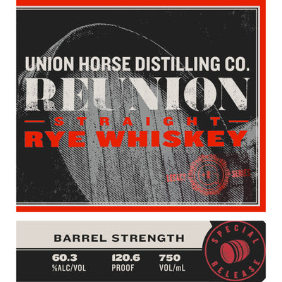 Union Horse Reunion Barrel Strength Straight Rye - Goro's Liquor