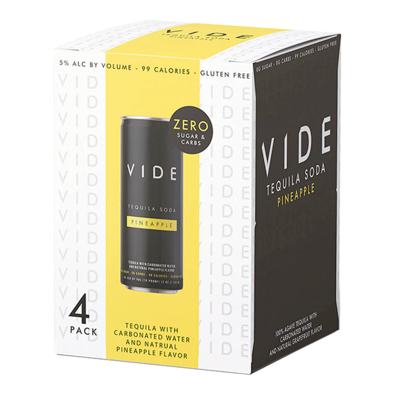 VIDE Pineapple Tequila Soda 4PK - Goro&