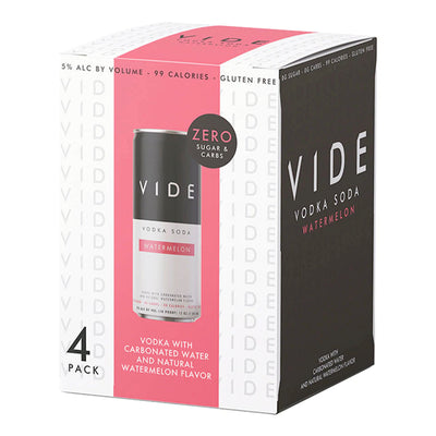 VIDE Watermelon Vodka Soda 4PK - Goro's Liquor