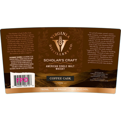 Virginia Distillery Scholar’s Craft Coffee Cask American Single Malt Whisky - Goro's Liquor