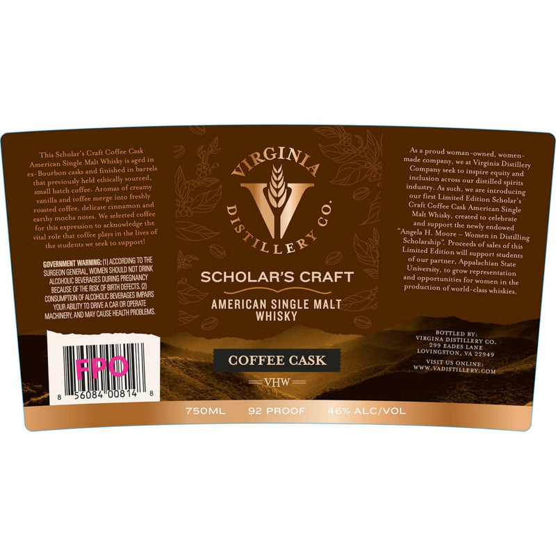 Virginia Distillery Scholar’s Craft Coffee Cask American Single Malt Whisky - Goro&
