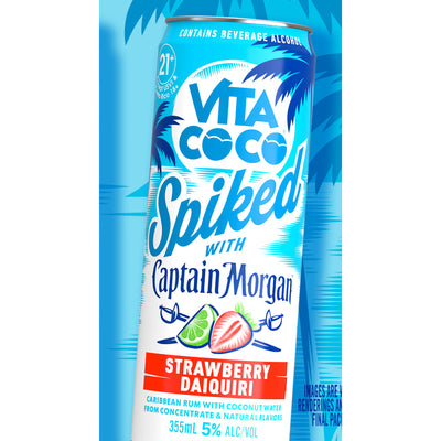 Vita Coco Spiked With Captain Morgan Strawberry Daiquiri - Goro's Liquor