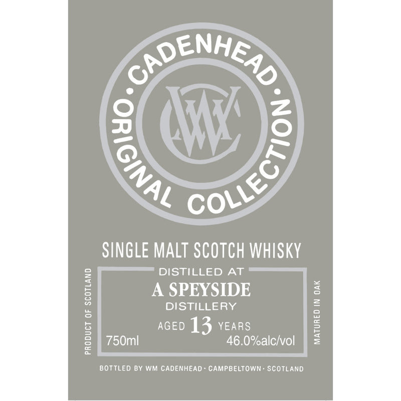 WM Cadenhead Original Collection 13 Year Old A Speyside Distillery - Goro&