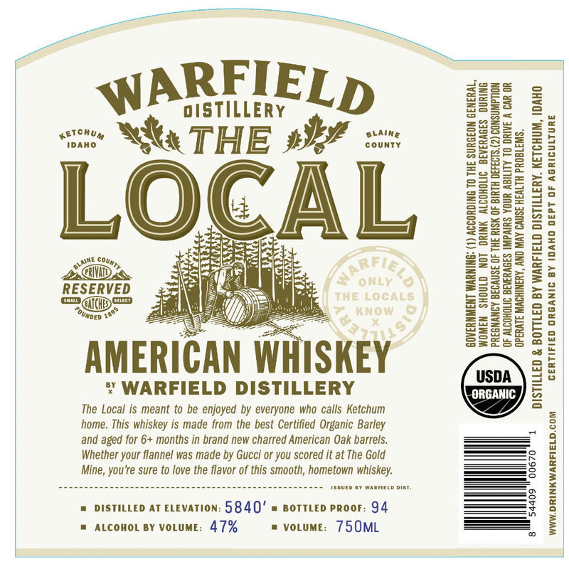 Warfield Distillery The Local American Whiskey - Goro&