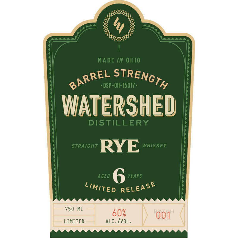 Watershed 6 Year Old Barrel Strength Rye - Goro&