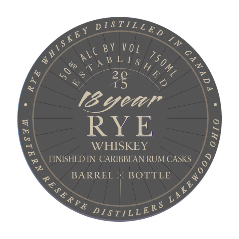 Western Reserve 18 Year Caribbean Rum Cask Finish Rye - Goro&