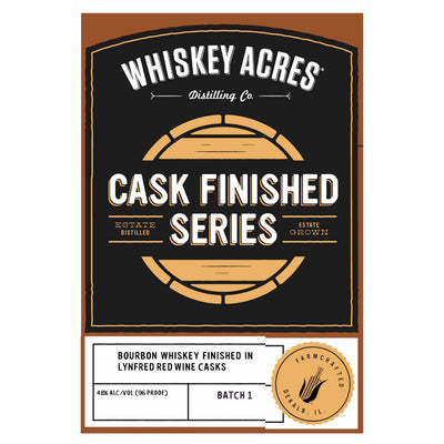 Whiskey Acres Cask Finished Series Bourbon Finished in Lynfred Red Wine Casks - Goro's Liquor