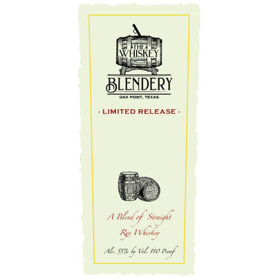 Whiskey Blendery Limited Release Blend of Straight Rye Whiskey - Goro's Liquor