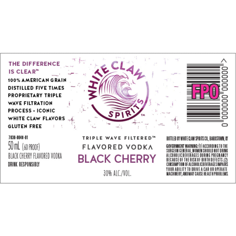 White Claw Spirits Black Cherry Vodka 50mL 12 Pack - Goro&