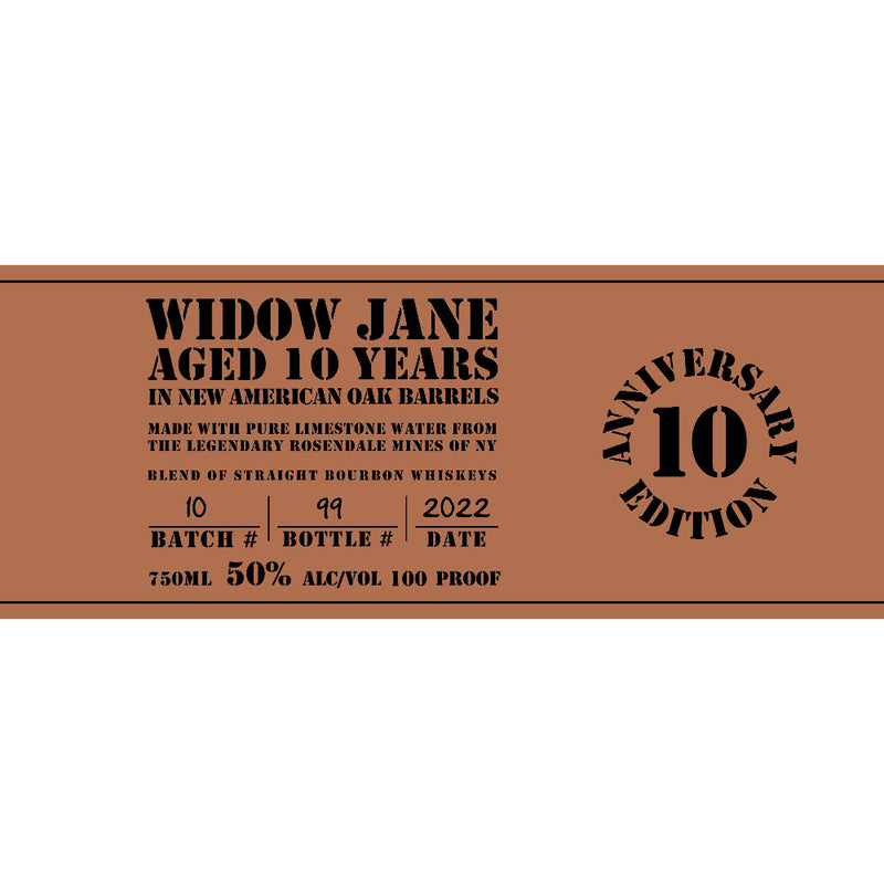 Widow Jane 10 Year Old Bourbon 10th Anniversary Edition - Goro&