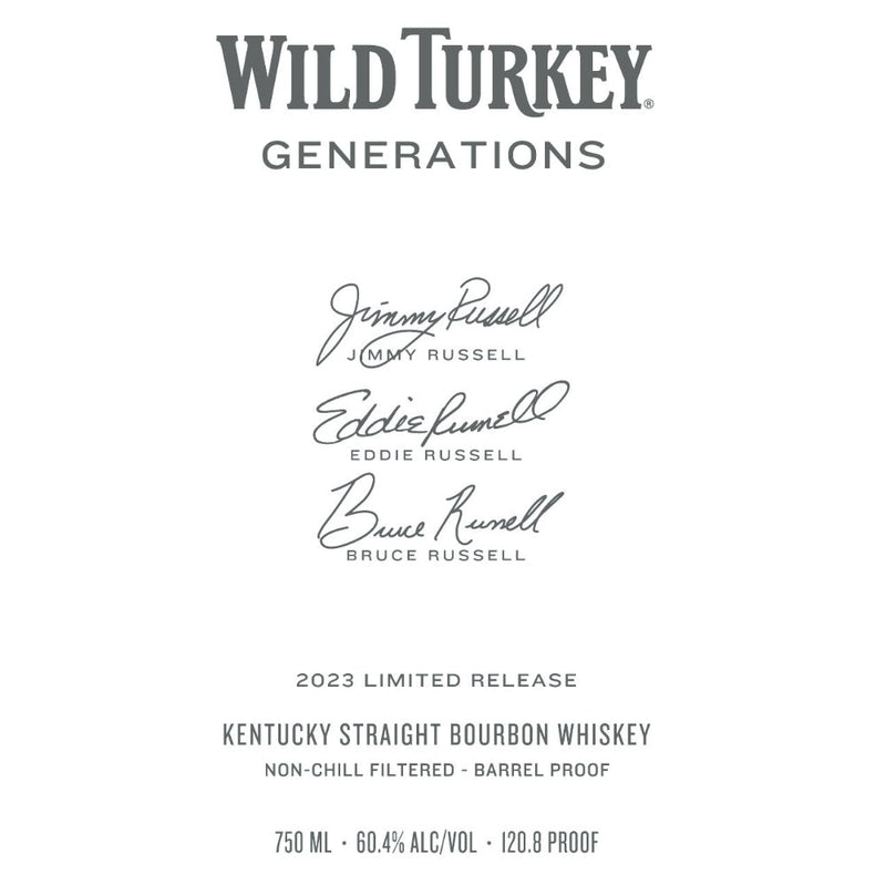 Wild Turkey Generations Kentucky Straight Bourbon 2023 Release - Goro&