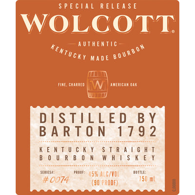 Wolcott Barton 1792 Kentucky Straight Bourbon - Goro's Liquor