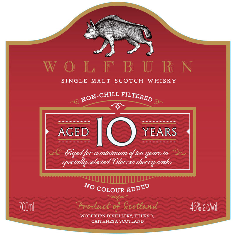 Wolfburn 10 Year Old Oloroso Sherry Cask Single Malt Scotch 2023 Release - Goro&