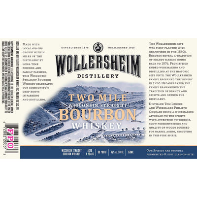 Wollersheim Two Mile Wisconsin Straight Bourbon - Goro's Liquor