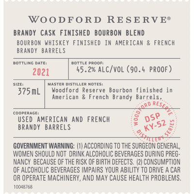 Woodford Reserve Brandy Cask Finished Bourbon - Goro's Liquor