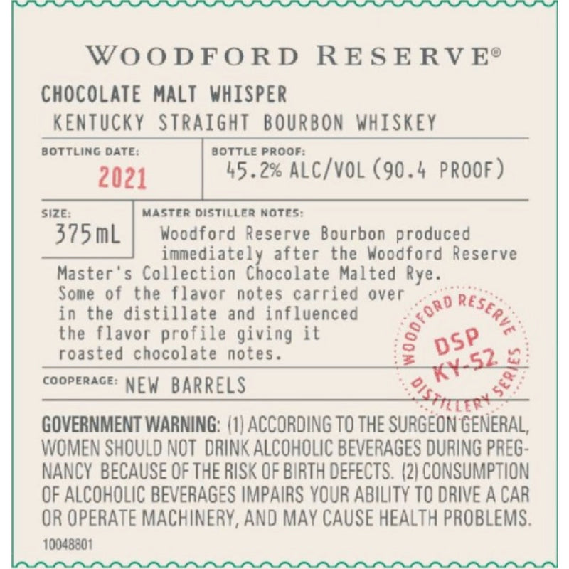 Woodford Reserve Chocolate Malt Whisper Bourbon - Goro&