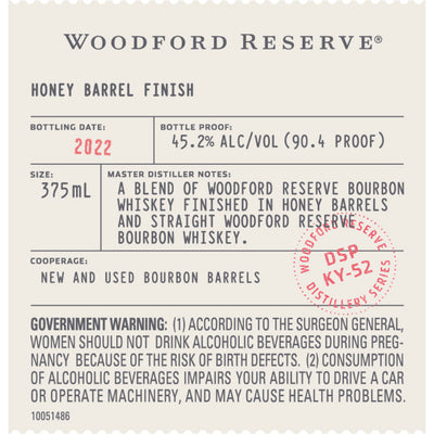 Woodford Reserve Honey Barrel Finish Bourbon - Goro's Liquor