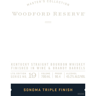 Woodford Reserve Master’s Collection No. 19 Sonoma Triple Finish Bourbon - Goro's Liquor