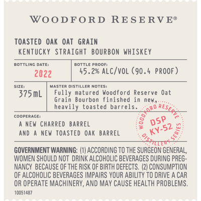 Woodford Reserve Toasted Oak Oat Grain Bourbon - Goro's Liquor