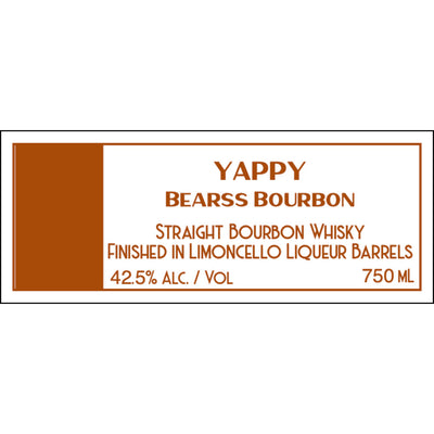 Yappy Bearss Bourbon Finished in Limoncello Liqueur Barrels - Goro's Liquor