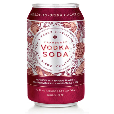 You & Yours Distilling Cranberry Vodka Soda 4PK - Goro's Liquor