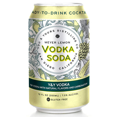 You & Yours Distilling Meyer Lemon Vodka Soda 4PK - Goro's Liquor