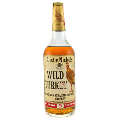 Wild Turkey 8 Years Old 1970's Era Excellent Tax Strip Bourbon Wild Turkey