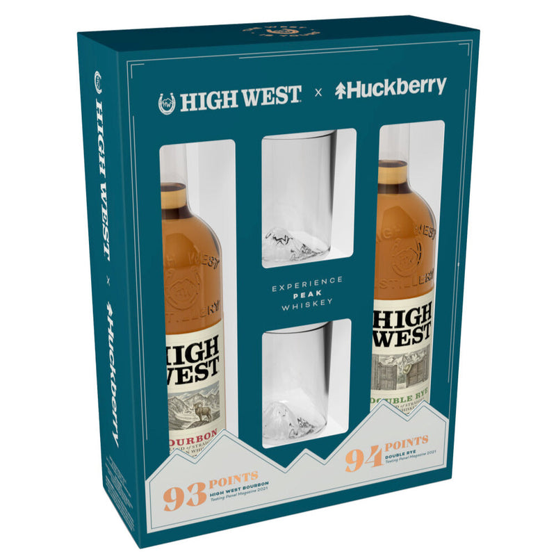 High West X Huckberry Holiday Gift Set With 2 Mt. Rainier Whiskey Peaks Glasses - Goro&