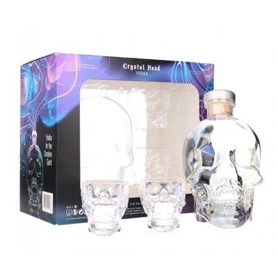 Crystal Head Vodka Gift Set With 2 Skull Cocktail Glasses Vodka Crystal Head Vodka   