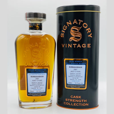 Signatory Vintage Cask Strength Bunnahabhain 2007 13 Year Old Single Barrel Single Malt Whisky - Goro's Liquor